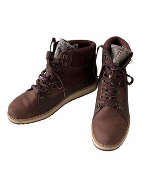 Toms Women’s Mesa Waterproof  Brown Ankle Boot Faux Fur Color Block Size 7.5